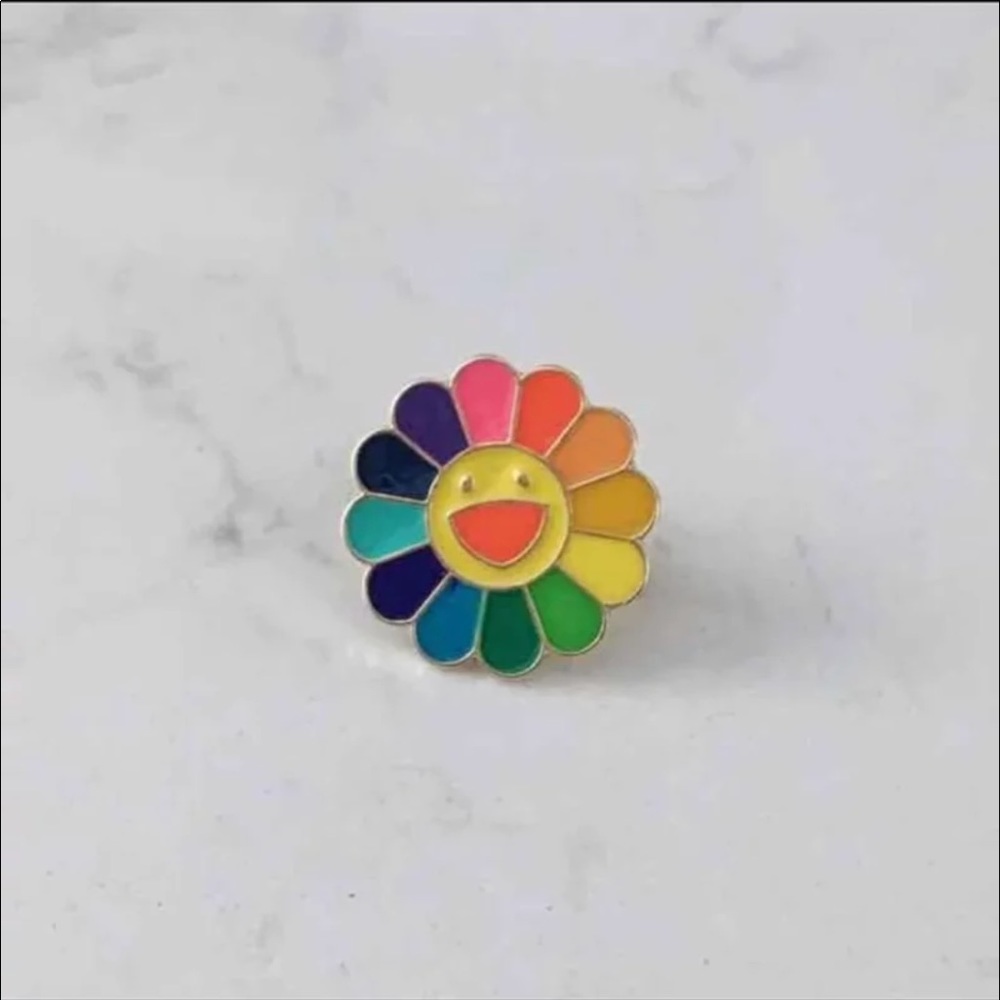 Flower enamel pin